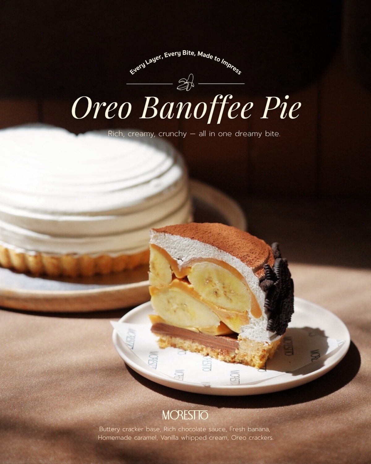 🍌 Oreo Banoffee Pie 