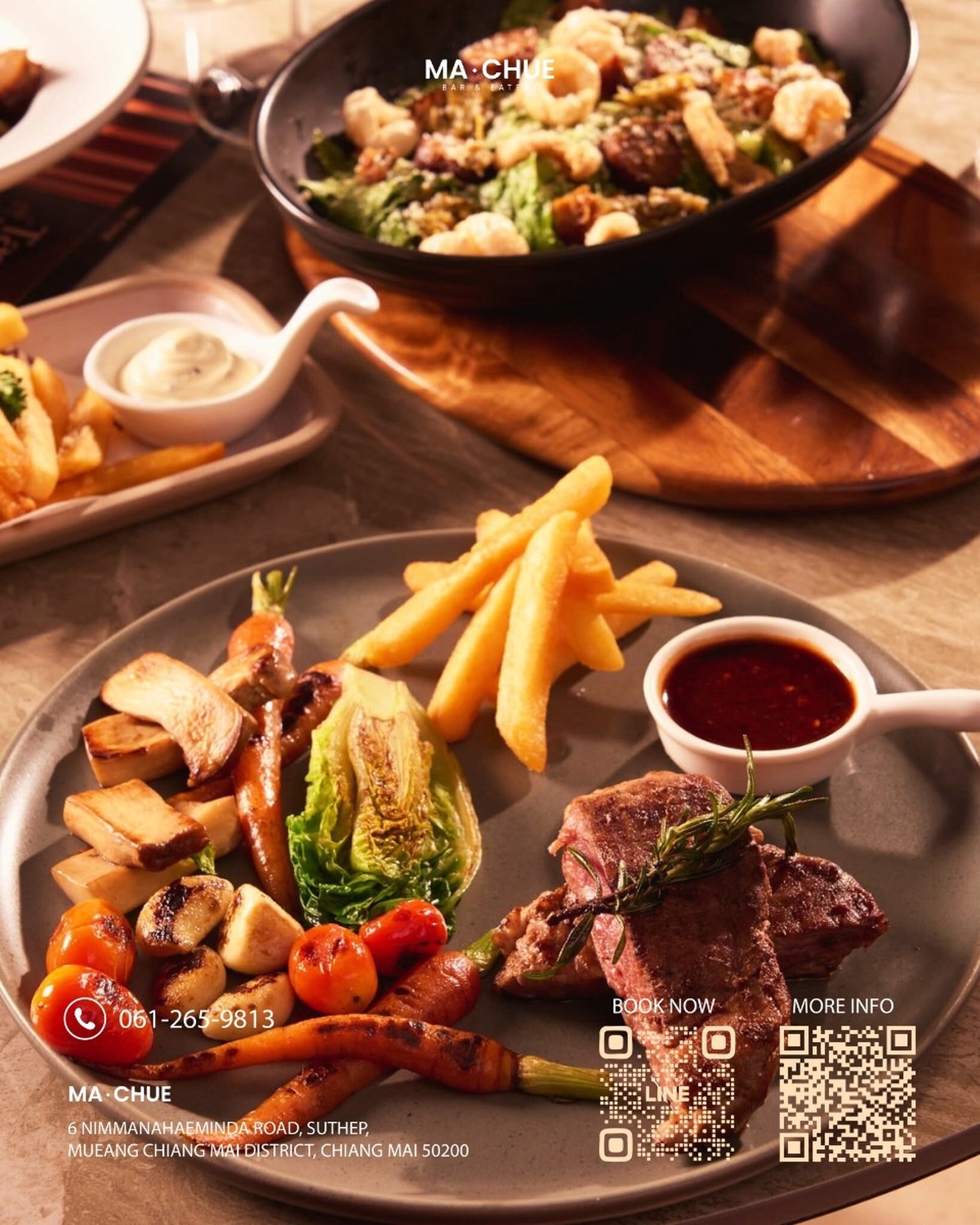 ✨ ดื่มด่ำค่ำคืนสุดพิเศษ กับสเต็กระดับพรีเมียมที่ MACHUE 🍷🥩 ✨